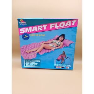 VTG Florida Pools Inflate Roll Up & Carry Smart Float 34" X 90"‎ BLUE PINK